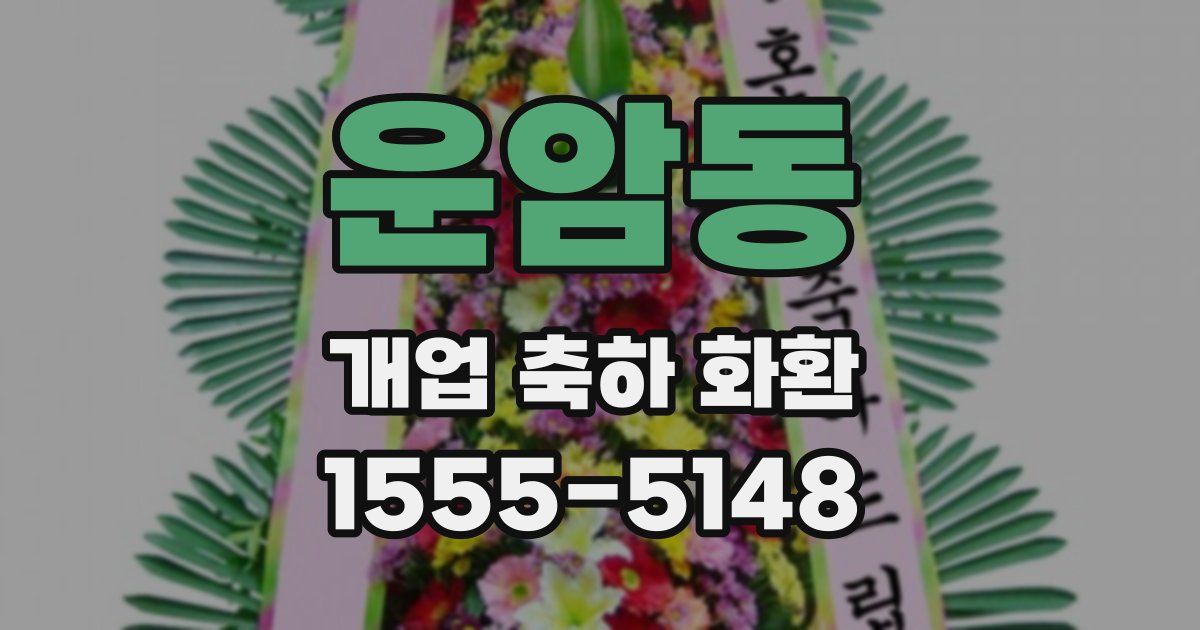 운암동 개업 축하 화환