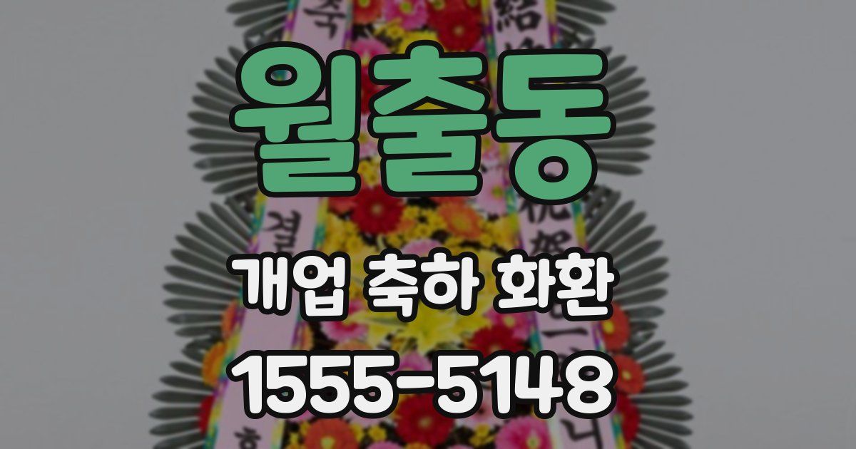 월출동 개업 축하 화환