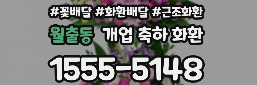 월출동 개업 축하 화환