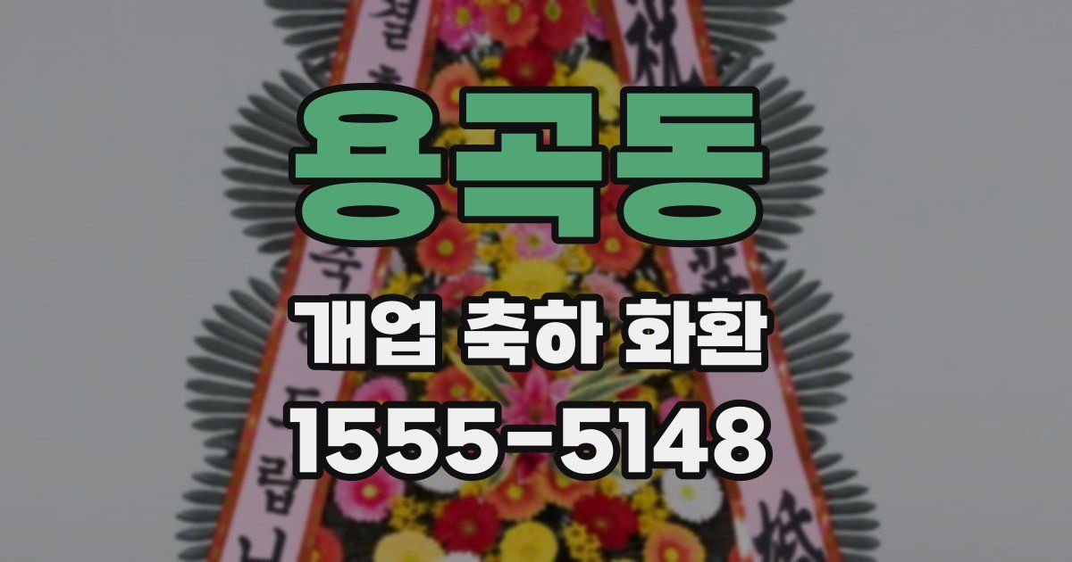 용곡동 개업 축하 화환