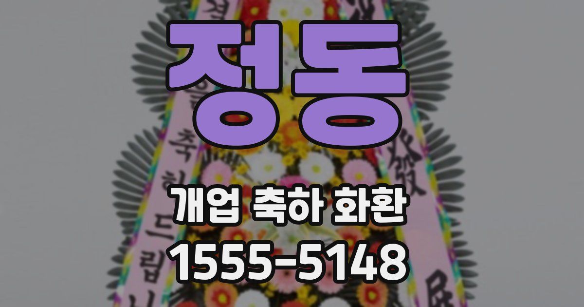 정동 개업 축하 화환