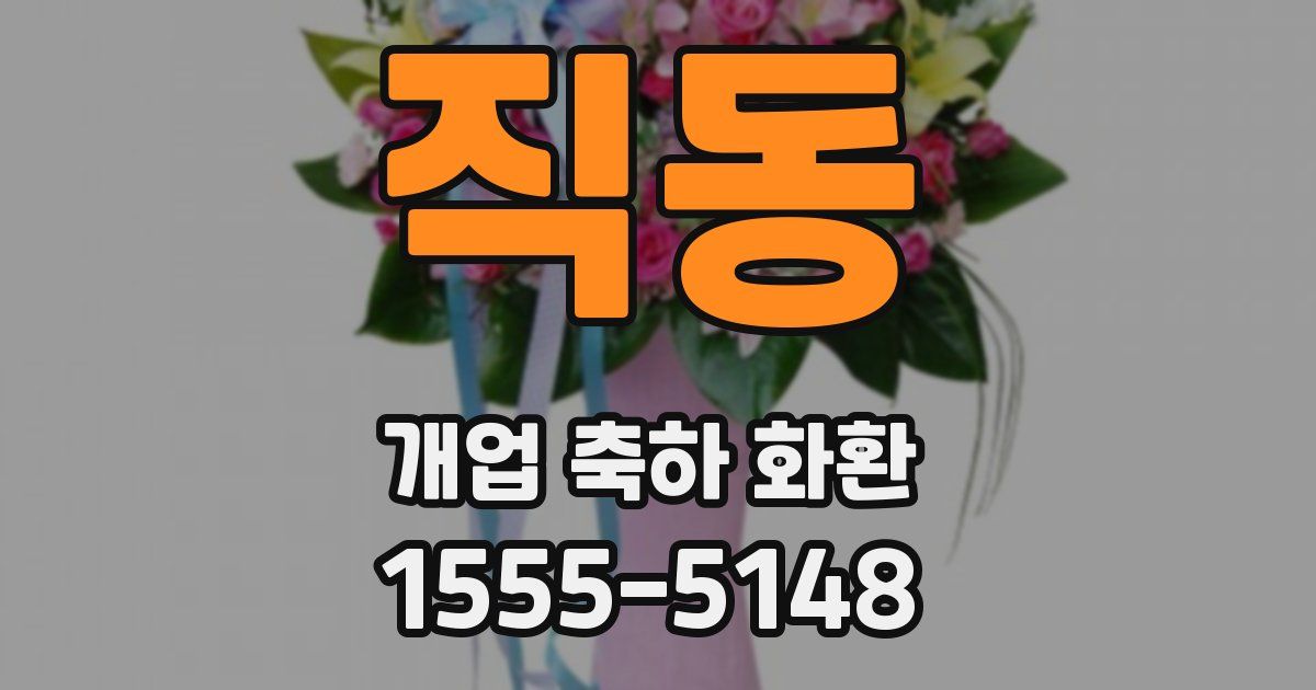 직동 개업 축하 화환