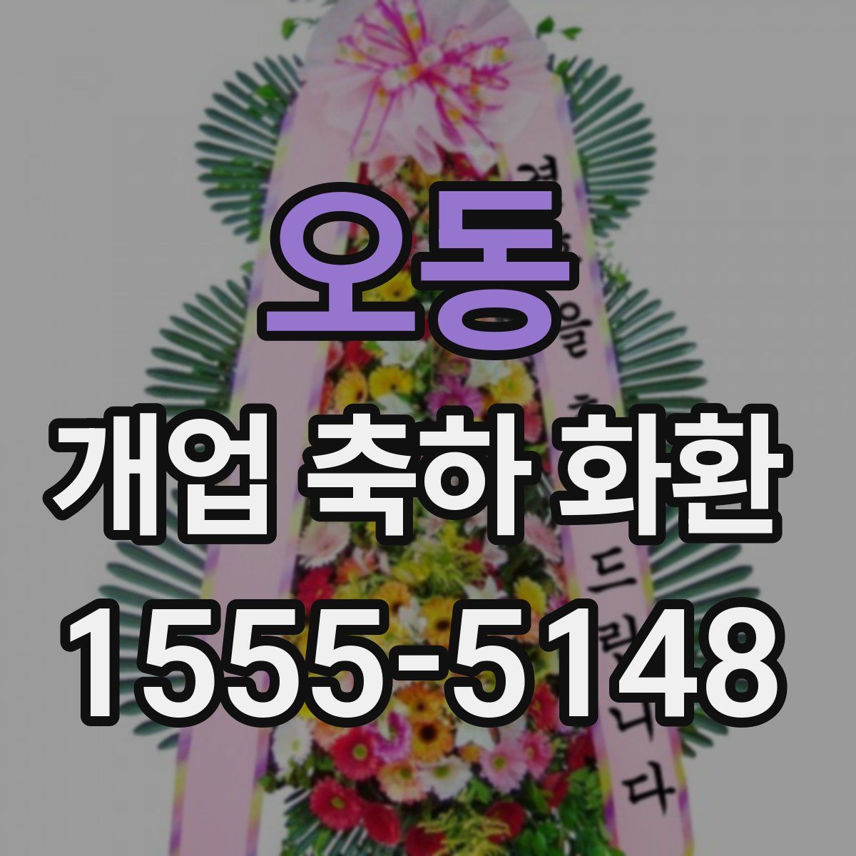 오동 개업 축하 화환