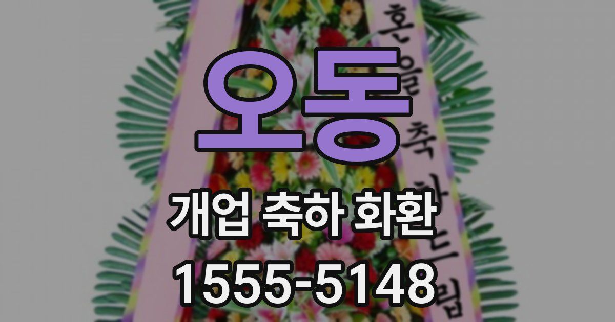 오동 개업 축하 화환