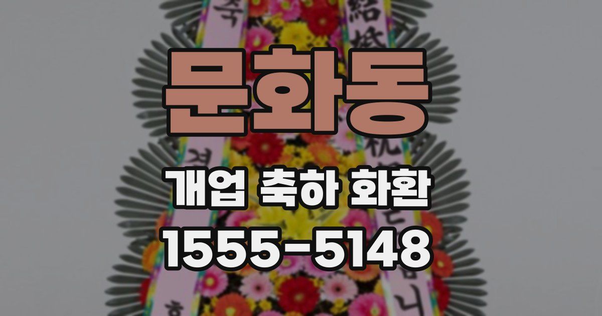문화동 개업 축하 화환