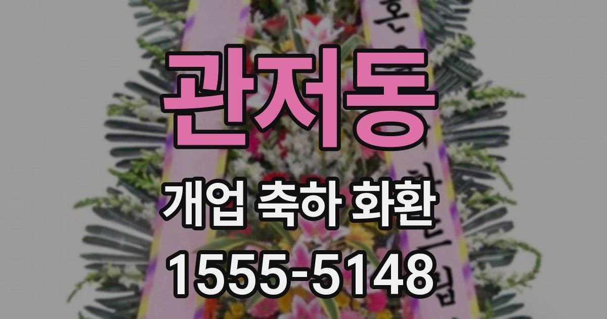 관저동 개업 축하 화환