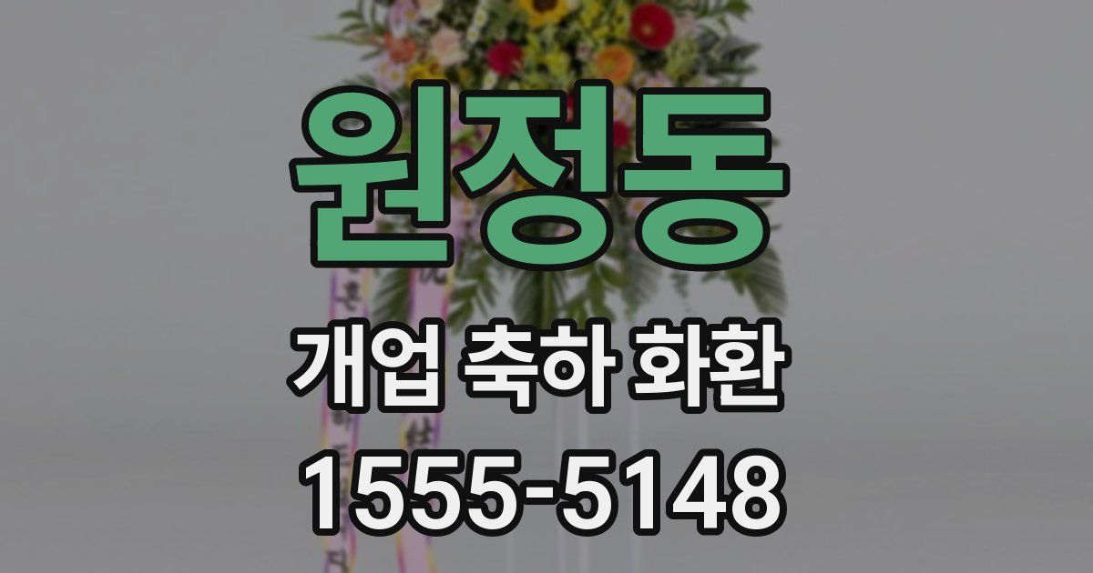 원정동 개업 축하 화환