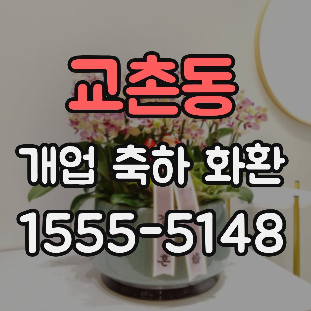 교촌동 개업 축하 화환