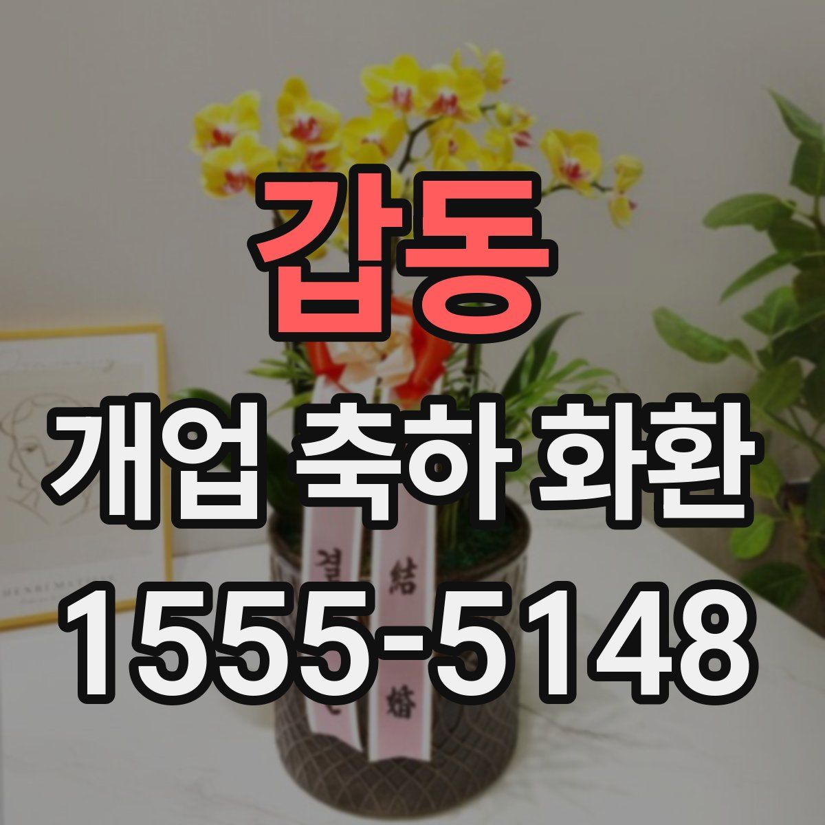 갑동 개업 축하 화환