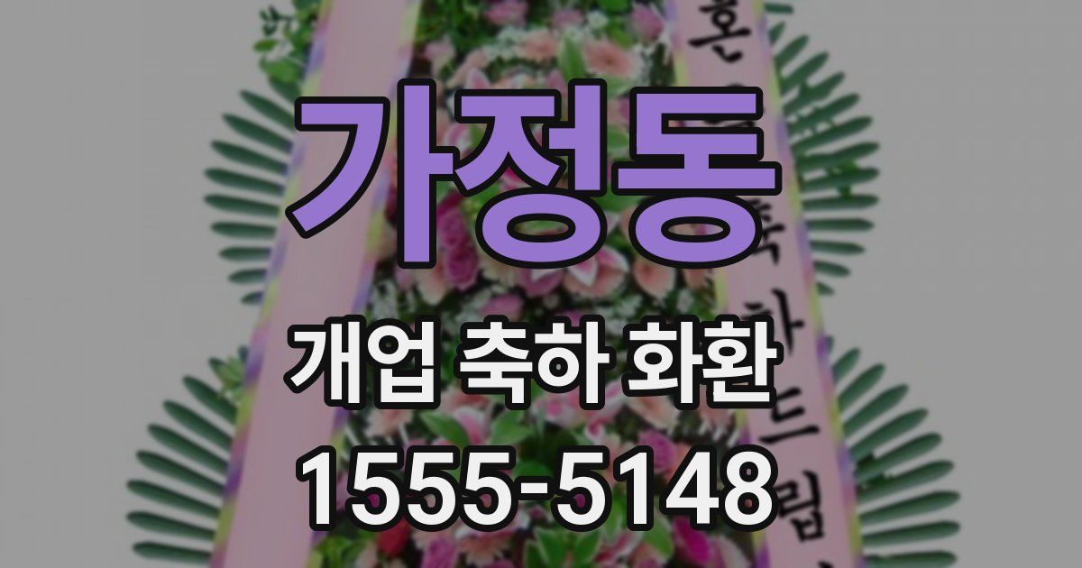 가정동 개업 축하 화환