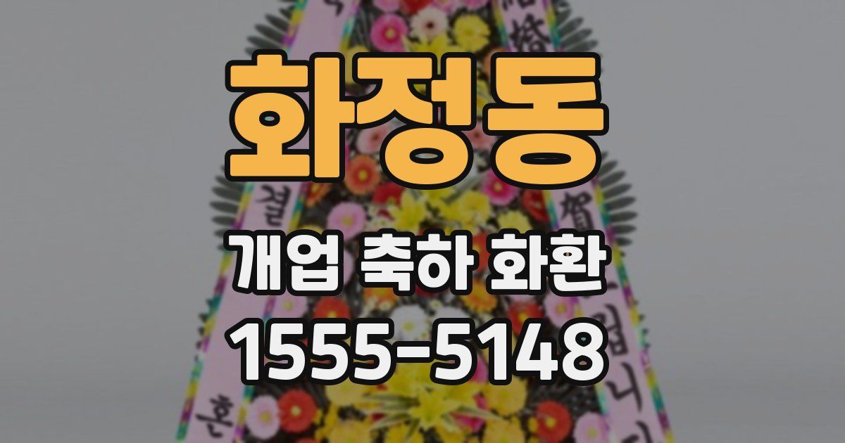 화정동 개업 축하 화환