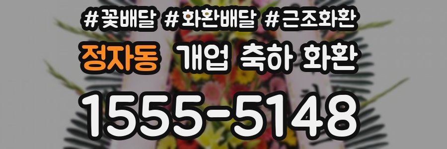 정자동 개업 축하 화환