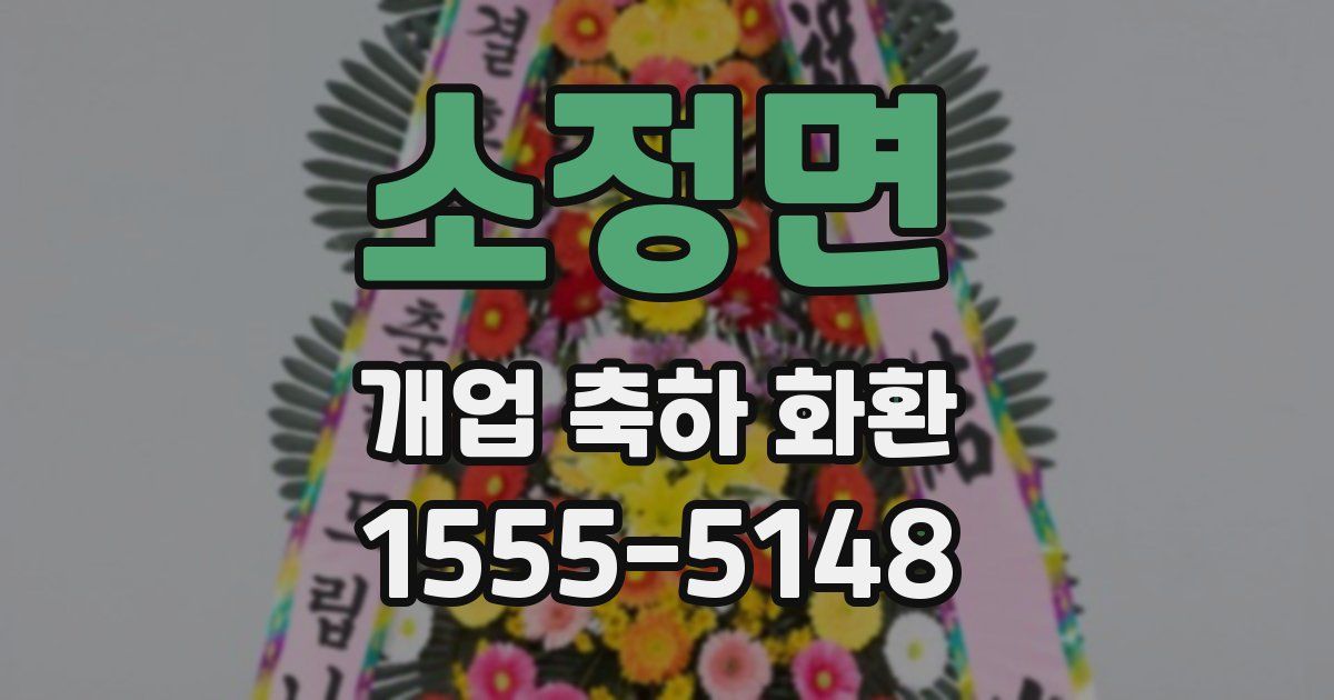 소정면 개업 축하 화환