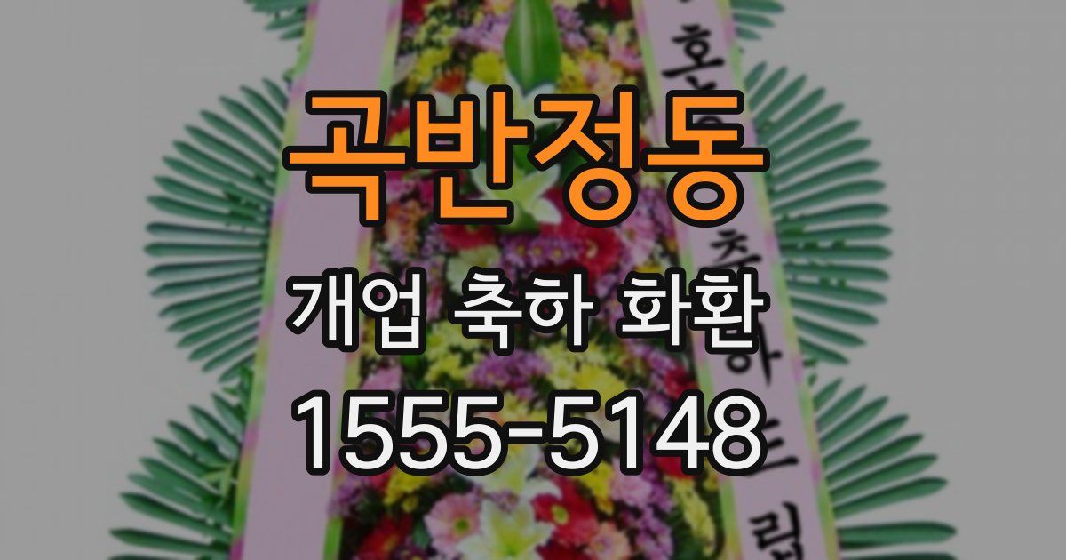 곡반정동 개업 축하 화환