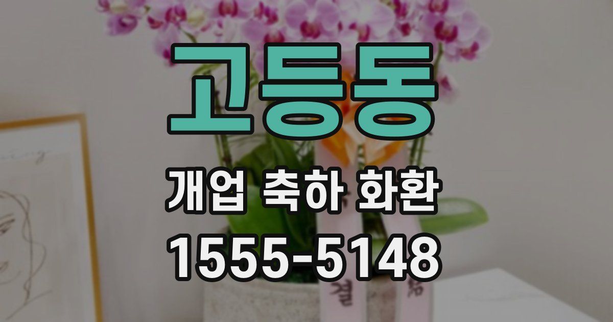 고등동 개업 축하 화환