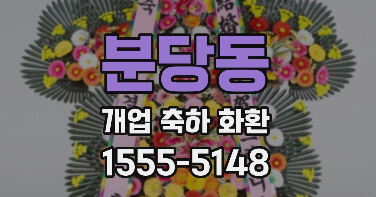 분당동 개업 축하 화환