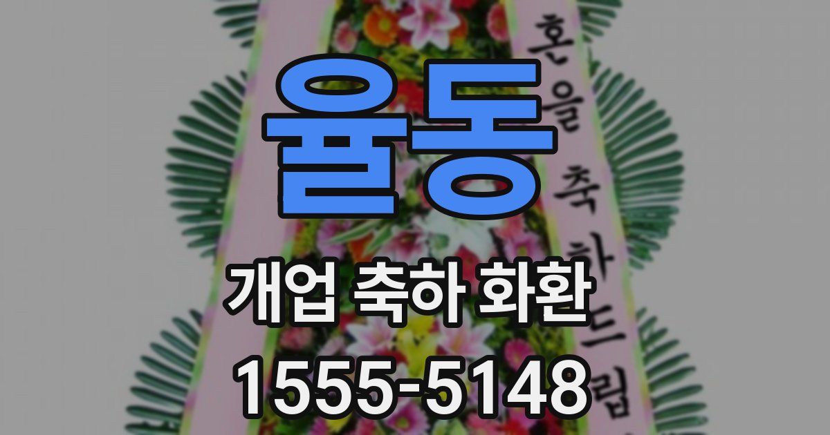 율동 개업 축하 화환