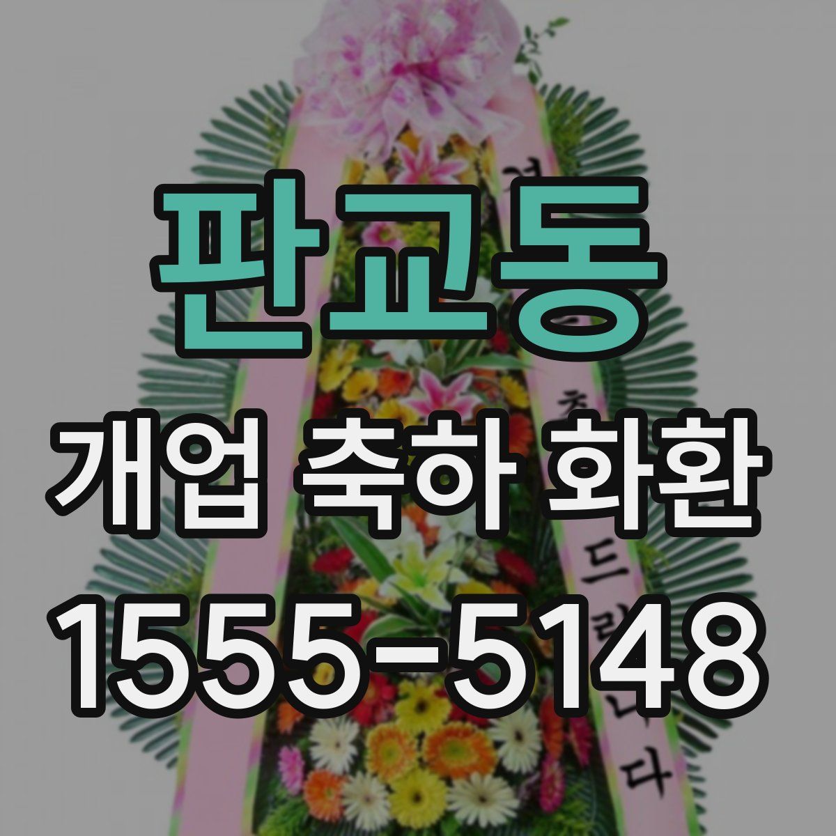 판교동 개업 축하 화환
