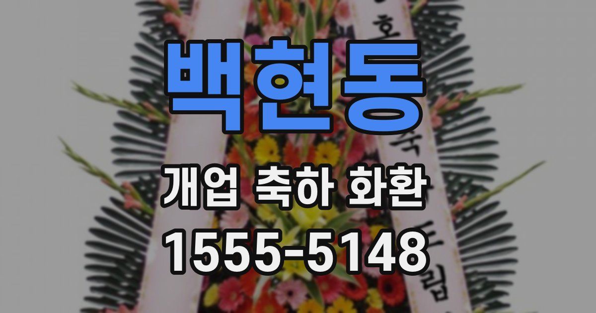 백현동 개업 축하 화환
