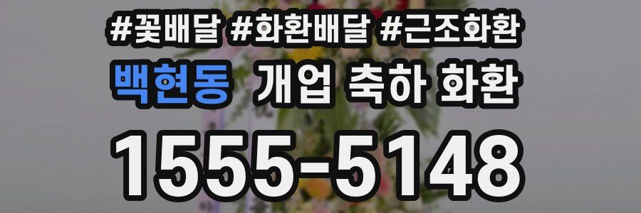 백현동 개업 축하 화환