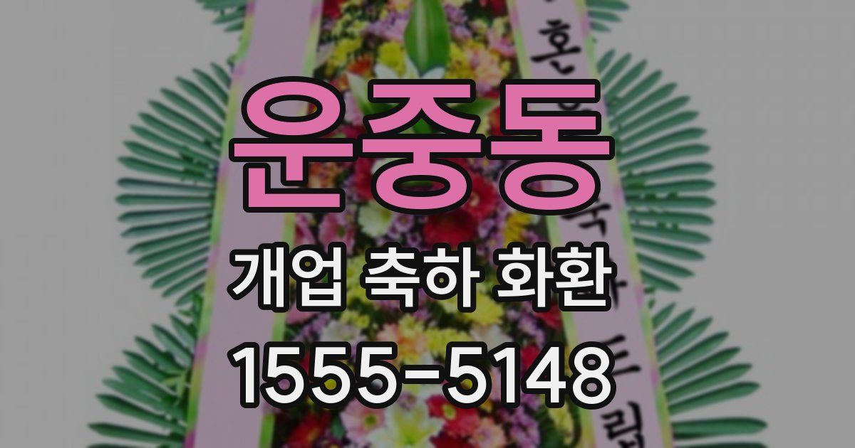 운중동 개업 축하 화환