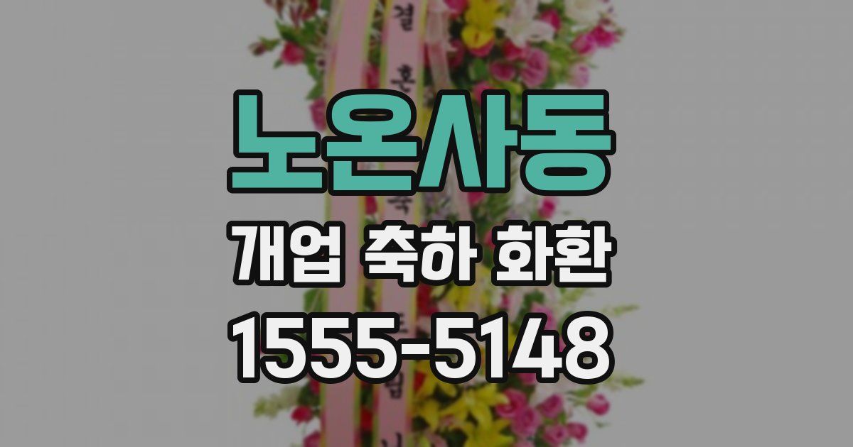 노온사동 개업 축하 화환