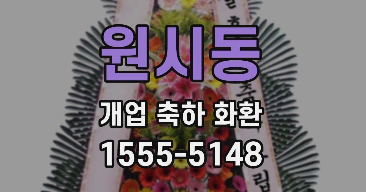 원시동 개업 축하 화환