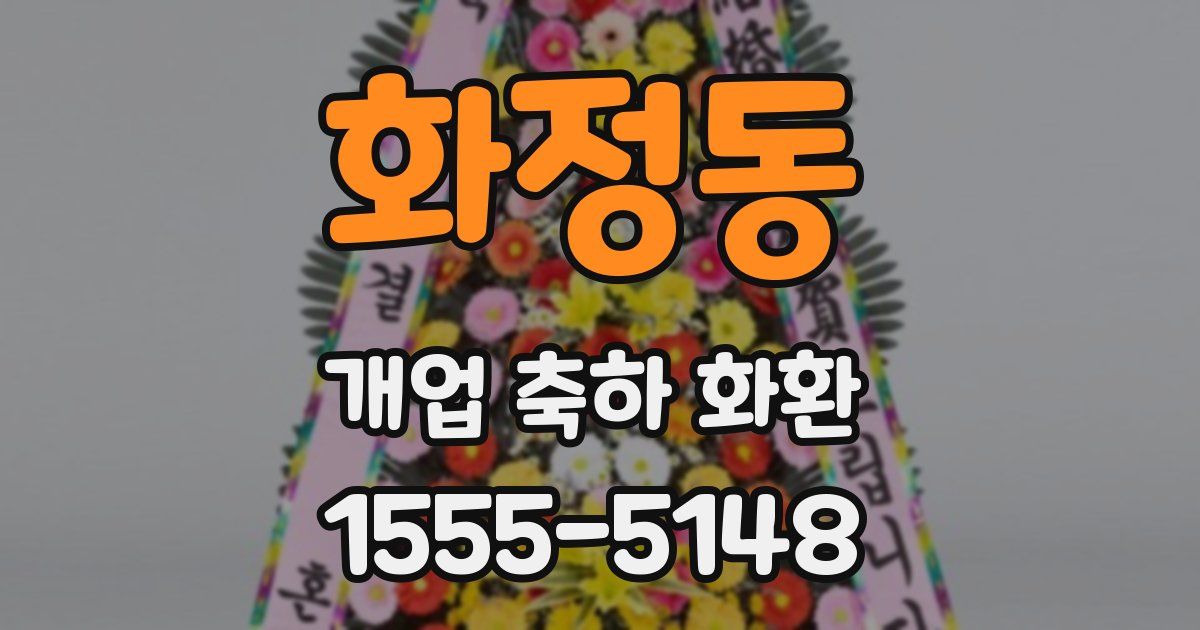 화정동 개업 축하 화환