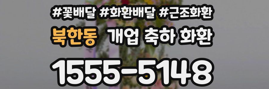 북한동 개업 축하 화환