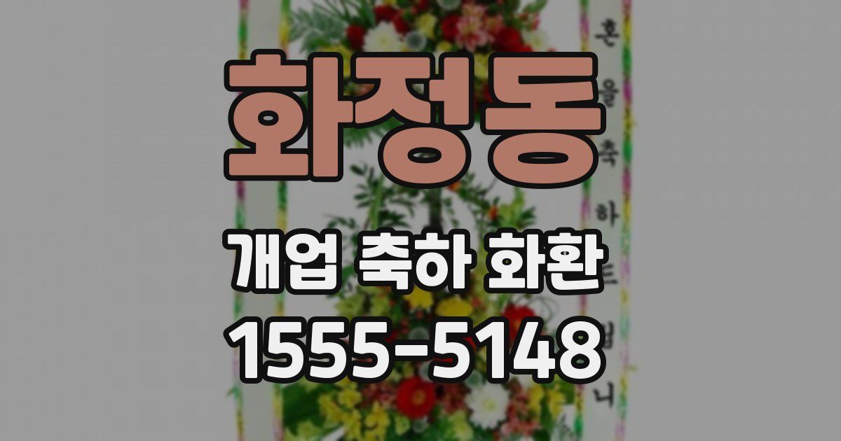 화정동 개업 축하 화환