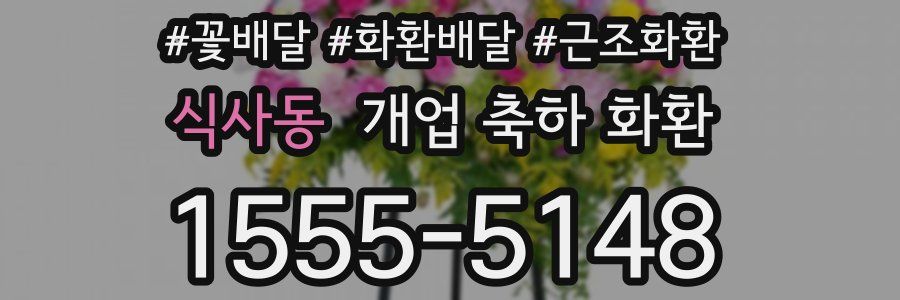 식사동 개업 축하 화환