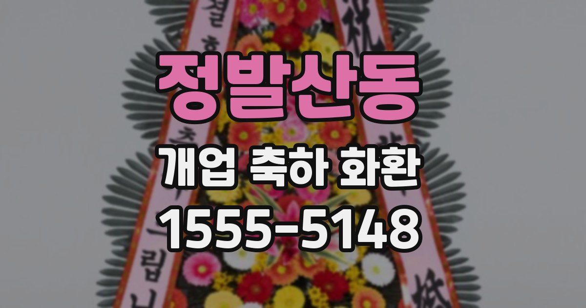 정발산동 개업 축하 화환