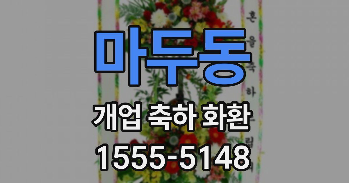 마두동 개업 축하 화환