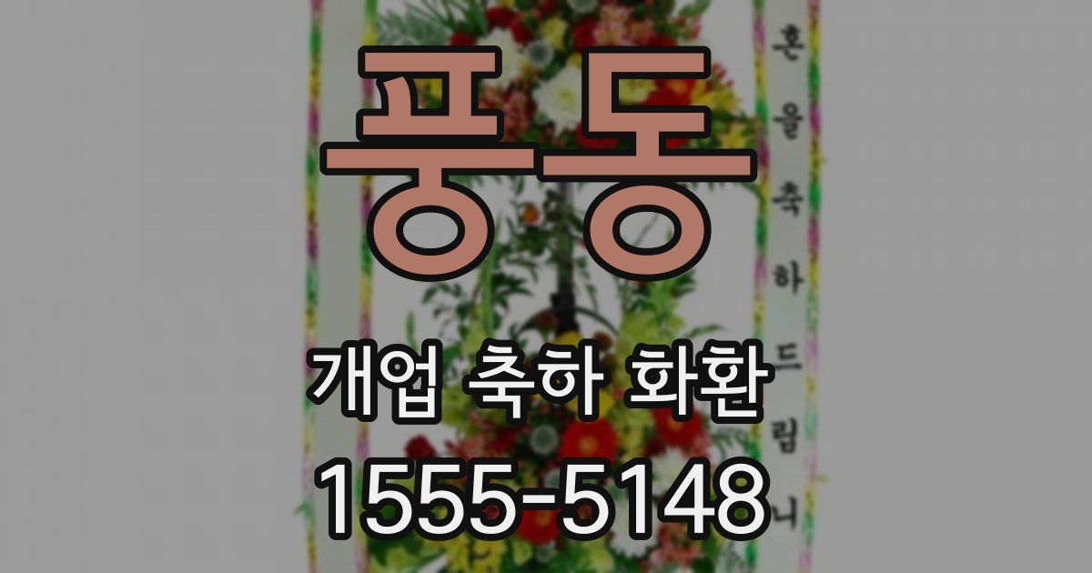 풍동 개업 축하 화환
