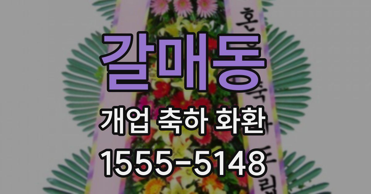 갈매동 개업 축하 화환