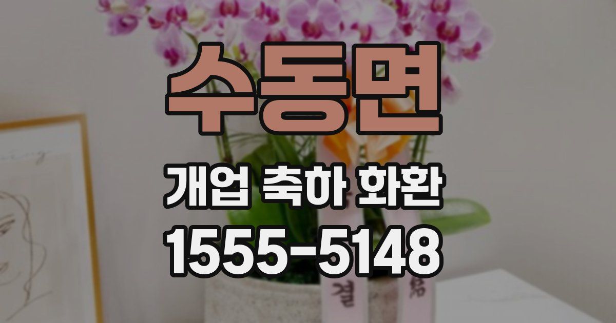 수동면 개업 축하 화환