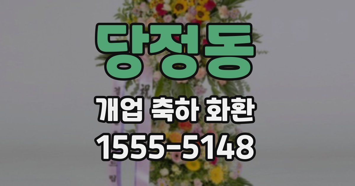 당정동 개업 축하 화환