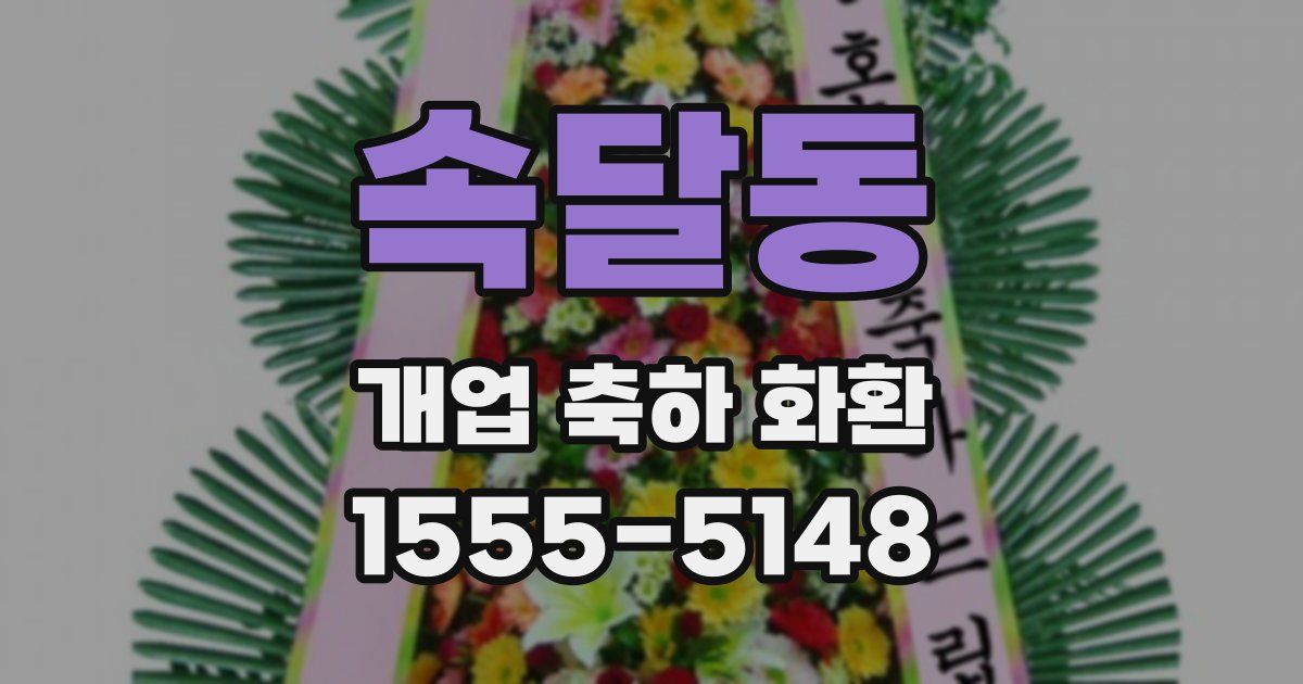 속달동 개업 축하 화환