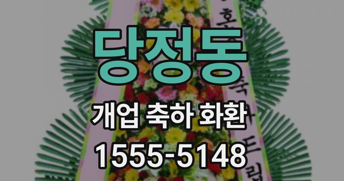 당정동 개업 축하 화환