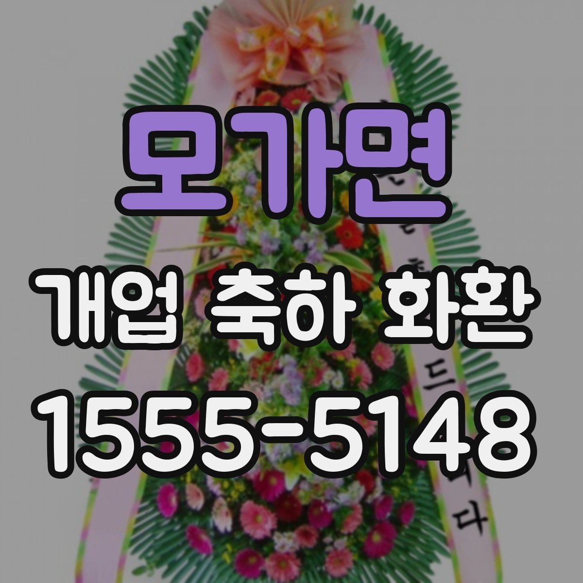 모가면 개업 축하 화환 행사 사진에 잘 보이게 놓는 법