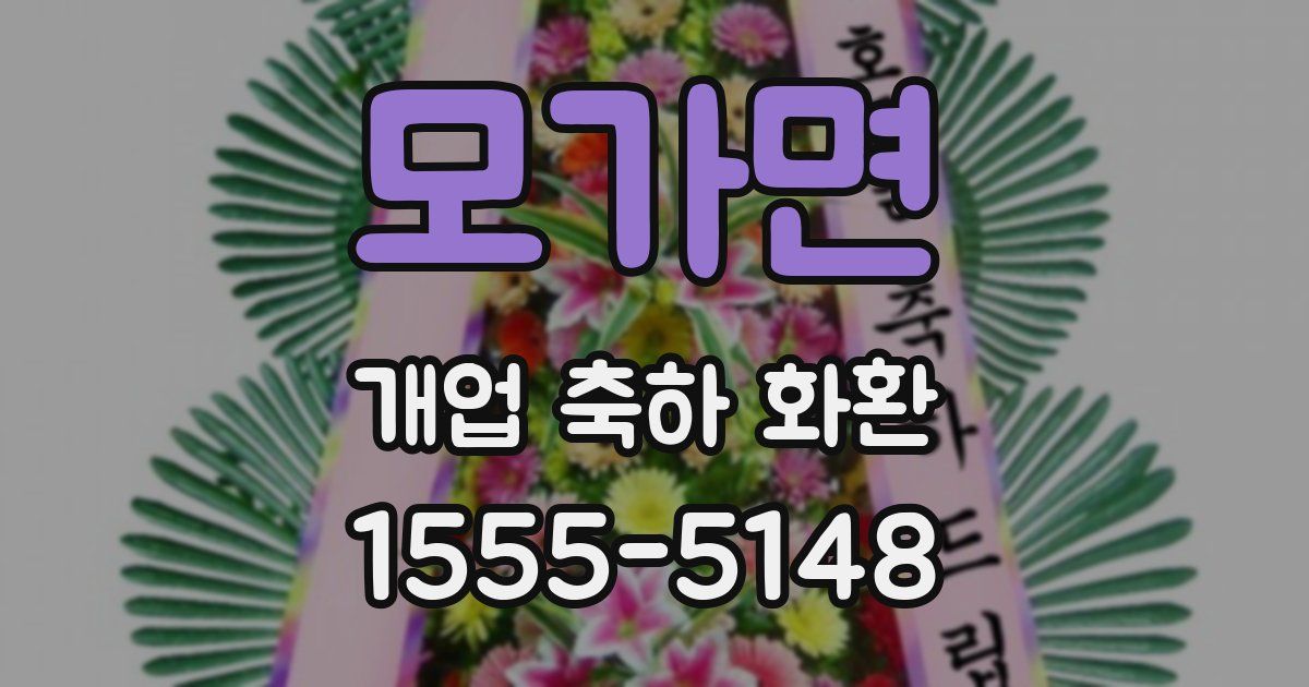 모가면 개업 축하 화환