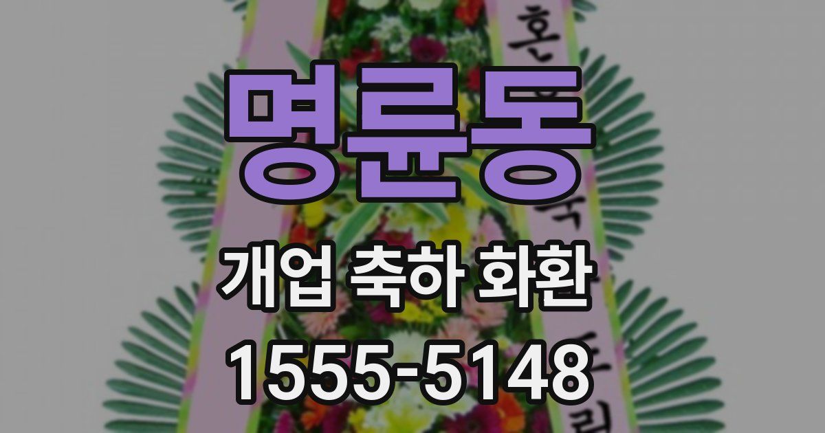 명륜동 개업 축하 화환