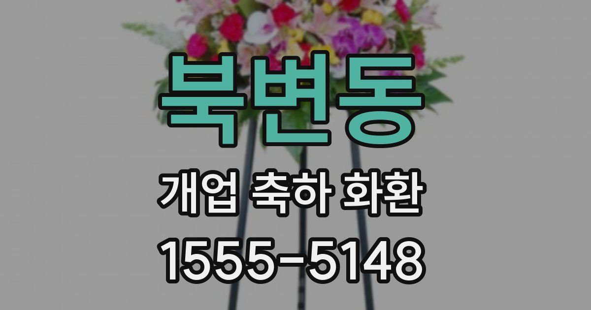 북변동 개업 축하 화환