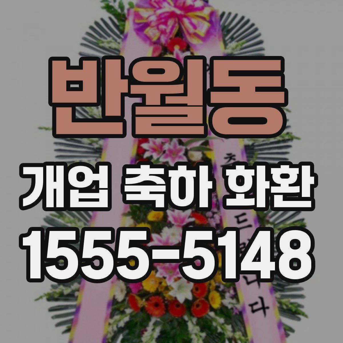 반월동 개업 축하 화환