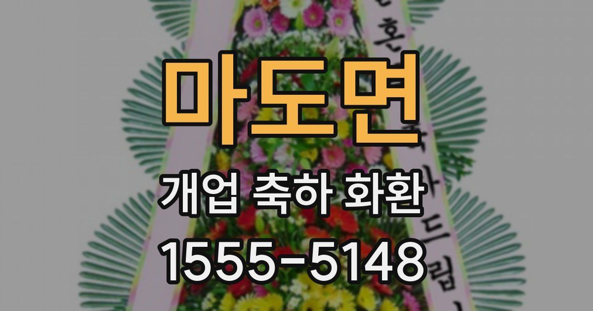 마도면 개업 축하 화환