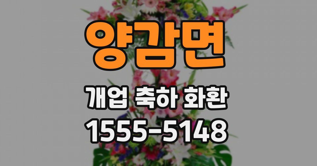 양감면 개업 축하 화환