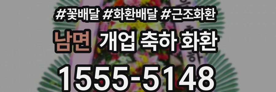 남면 개업 축하 화환