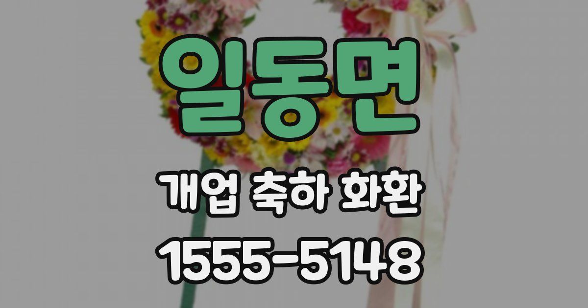 일동면 개업 축하 화환
