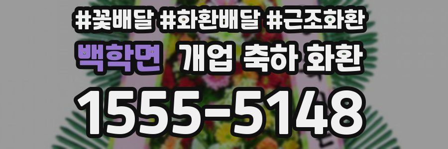 백학면 개업 축하 화환