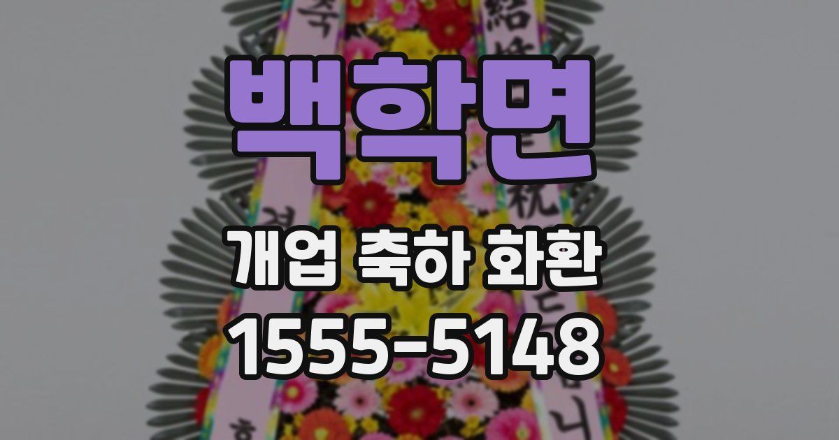 백학면 개업 축하 화환